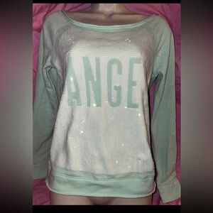 Victoria’s Secret mint green sequin bling sweater size XS